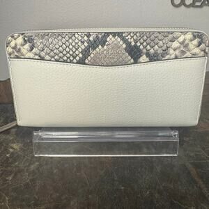 NWT Kate Spade Leila Leather Snake Python Zip Long Continental Wallet
